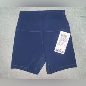 Lululemon NWT Align High-Rise Short 6" size 6 Blue Twill
